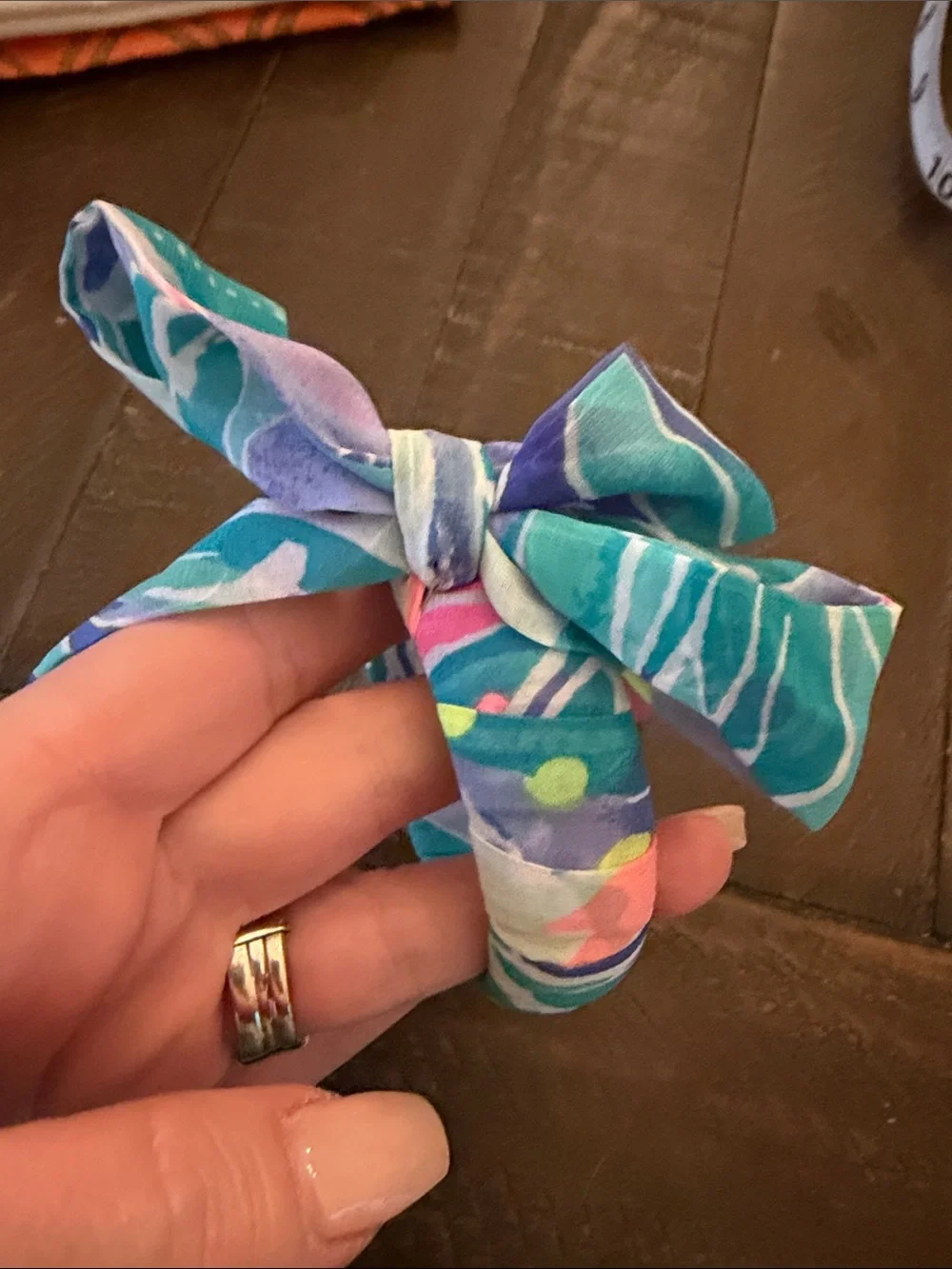 Lilly Pulitzer Blue Teal Multicolor Bow Wrap Bracelet